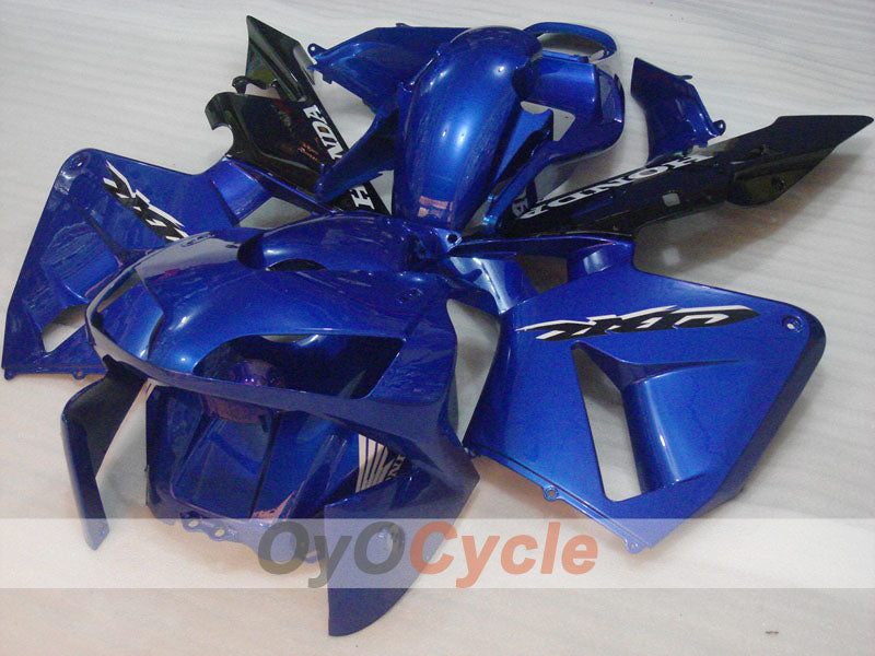 Kit de carénages injectés pour CBR600RR 03-04 - Bleu, Noir - Style d'origine #OYO87902579
