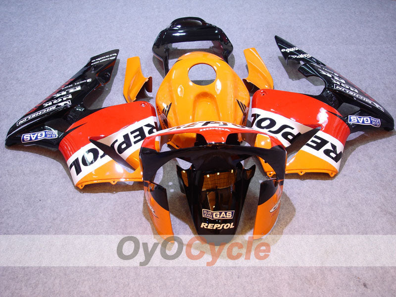 Kit de carénages injectés pour CBR600RR 03-04 - Jaune, Noir - Repsol #OYO87902583