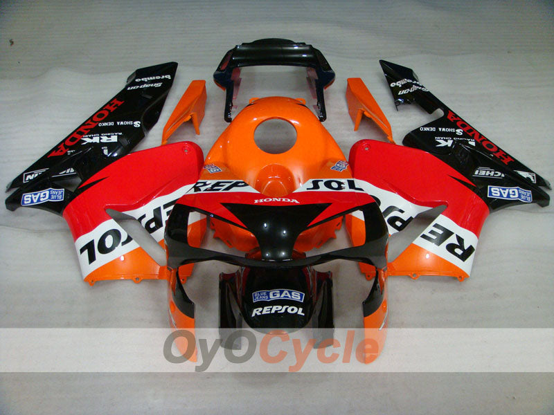 Kit de carénages injectés pour CBR600RR 03-04 - Orange, Noir - Repsol #OYO87902584 Image secondaire du produit