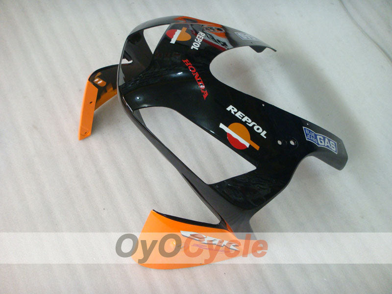 Kit de carénages injectés pour CBR600RR 03-04 - Orange, Noir - Repsol #OYO87902585
