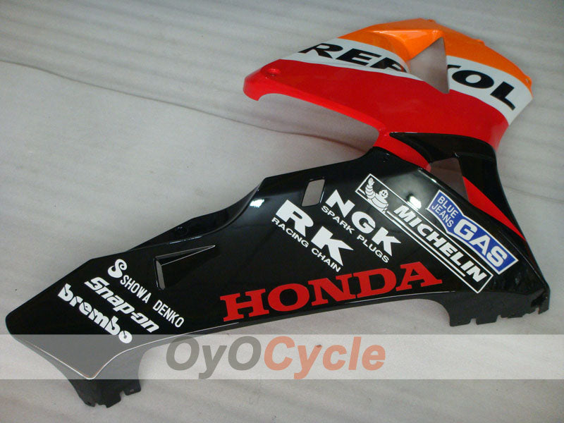 Kit de carénages injectés pour CBR600RR 03-04 - Orange, Noir - Repsol #OYO87902585