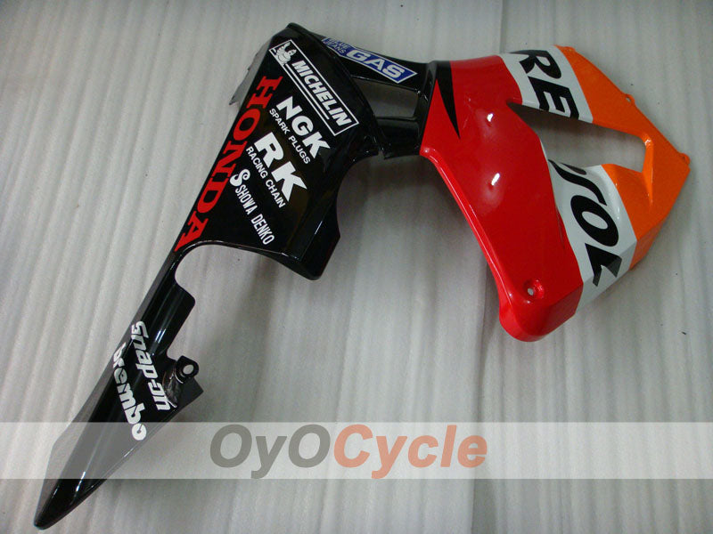 Kit de carénages injectés pour CBR600RR 03-04 - Orange, Noir - Repsol #OYO87902587