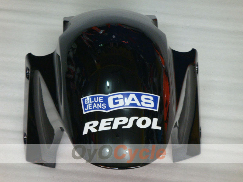 Kit de carénages injectés pour CBR600RR 03-04 - Orange, Noir - Repsol #OYO87902587