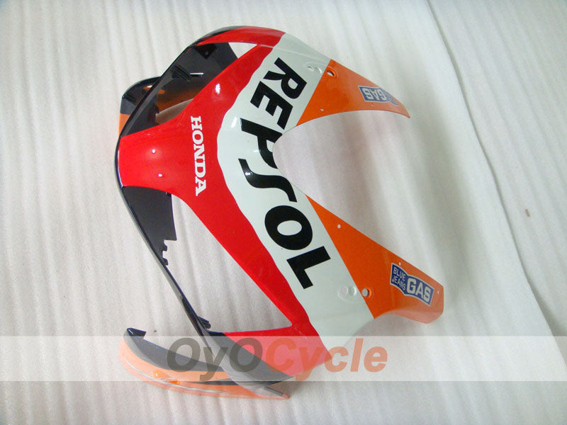 Kit de carénages injectés pour CBR600RR 03-04 - Rouge, Jaune - Repsol #OYO87902588