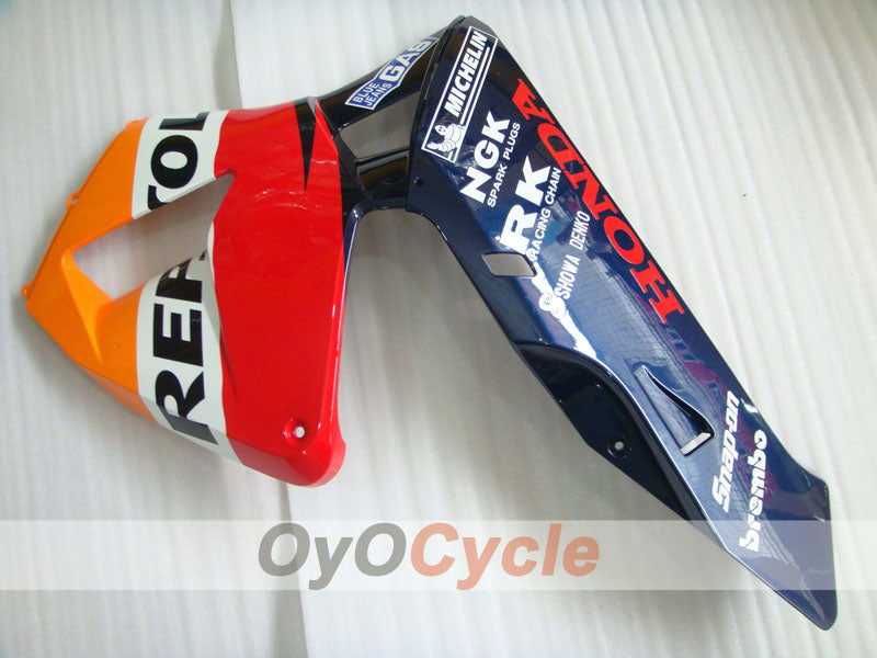 Kit de carénages injectés pour CBR600RR 03-04 - Rouge, Jaune - Repsol #OYO87902588