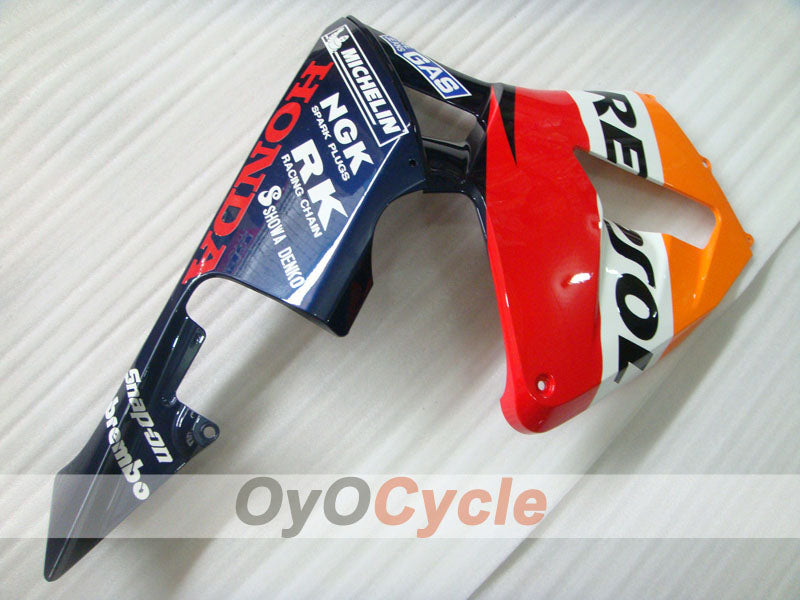 Kit de carénages injectés pour CBR600RR 03-04 - Rouge, Jaune - Repsol #OYO87902588