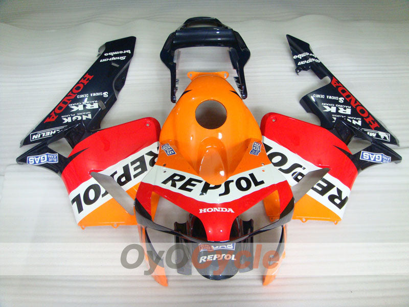 Kit de carénages injectés pour CBR600RR 03-04 - Rouge, Jaune - Repsol #OYO87902588