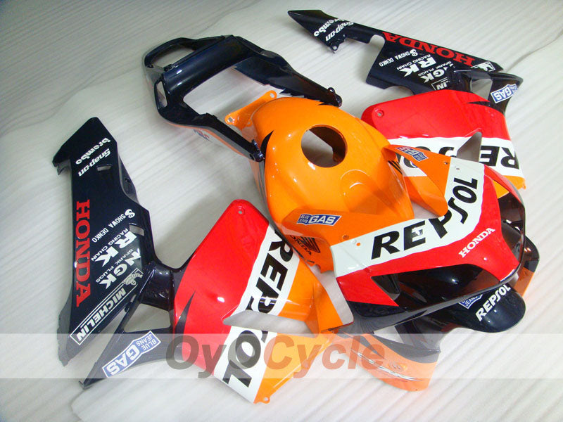 Kit de carénages injectés pour CBR600RR 03-04 - Rouge, Jaune - Repsol #OYO87902588 Image principale du produit