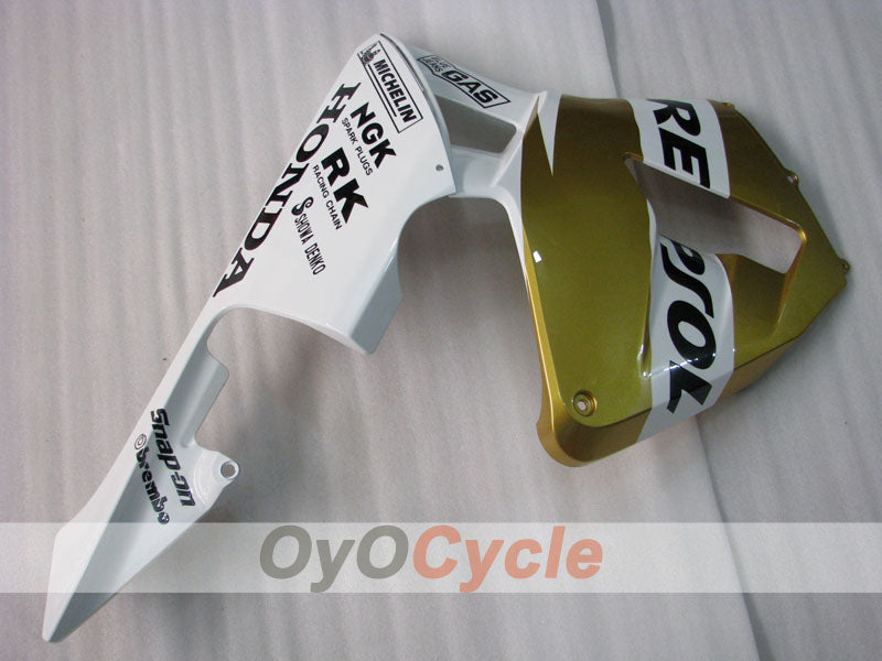 Kit de carénages injectés pour CBR600RR 03-04 - Blanc, Or - Repsol #OYO87902590