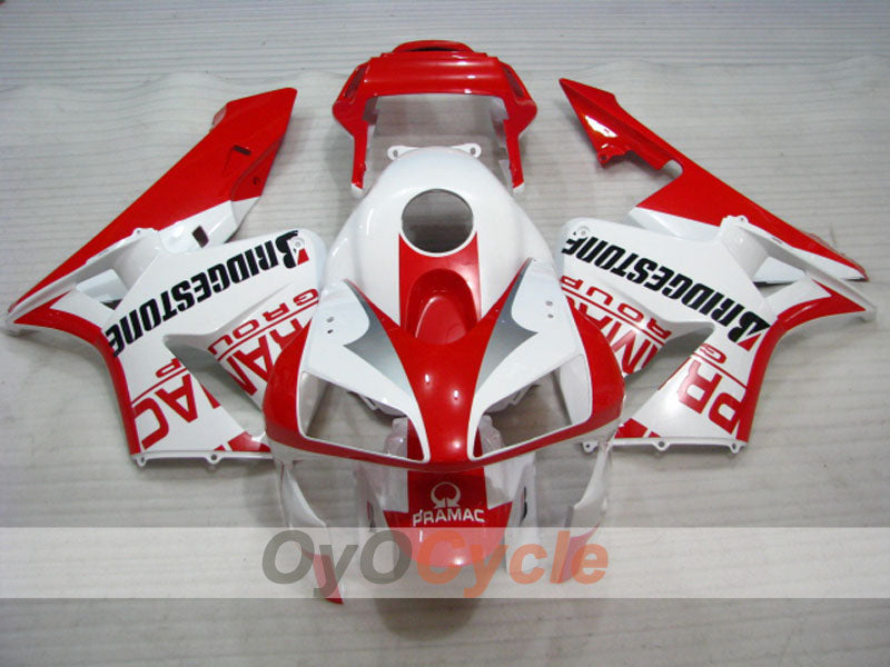 Kit de carénage à injection pour CBR600RR 03-04 - Rouge, Blanc - PRAMAC #OYO87902594 Image secondaire du produit