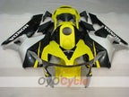 Kit de carénage injecté pour CBR600RR 03-04 - Jaune, noir - Style usine #OYO87902612