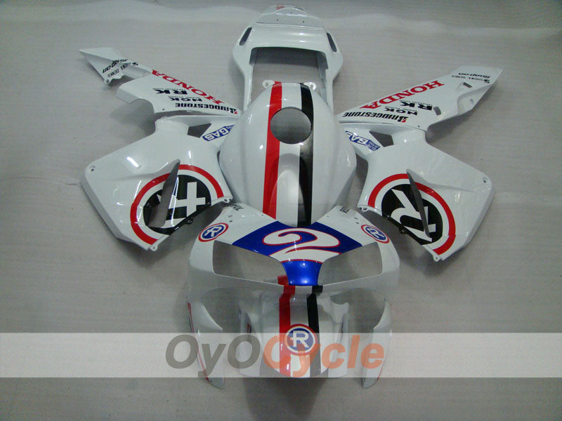 Kit de carénage injecté pour CBR600RR 03-04 - Rouge, noir - RK #OYO87902616