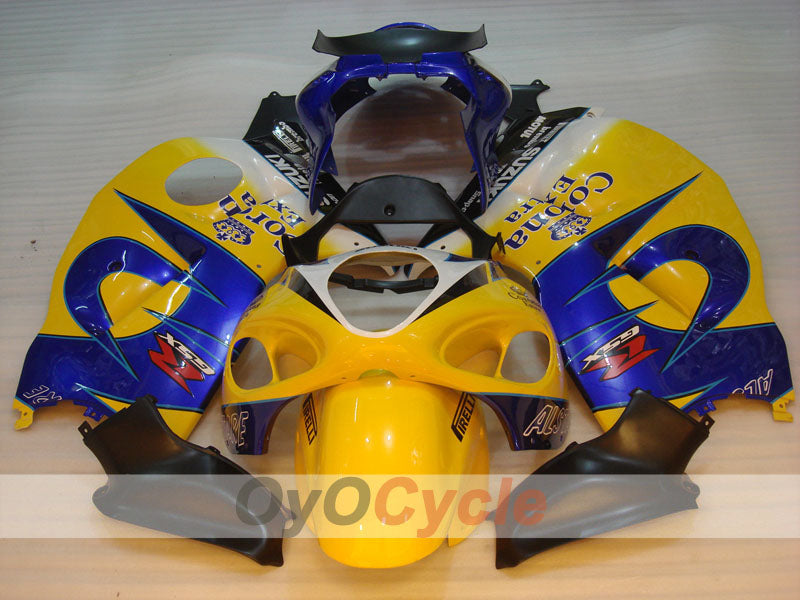 Kit de carénages d'injection pour GSXR1300 Hayabusa 99-07 - Jaune, bleu - Corona, MOTUL #OYO87902651