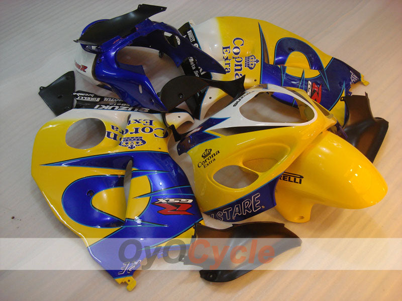 Kit de carénages d'injection pour GSXR1300 Hayabusa 99-07 - Jaune, bleu - Corona, MOTUL #OYO87902651