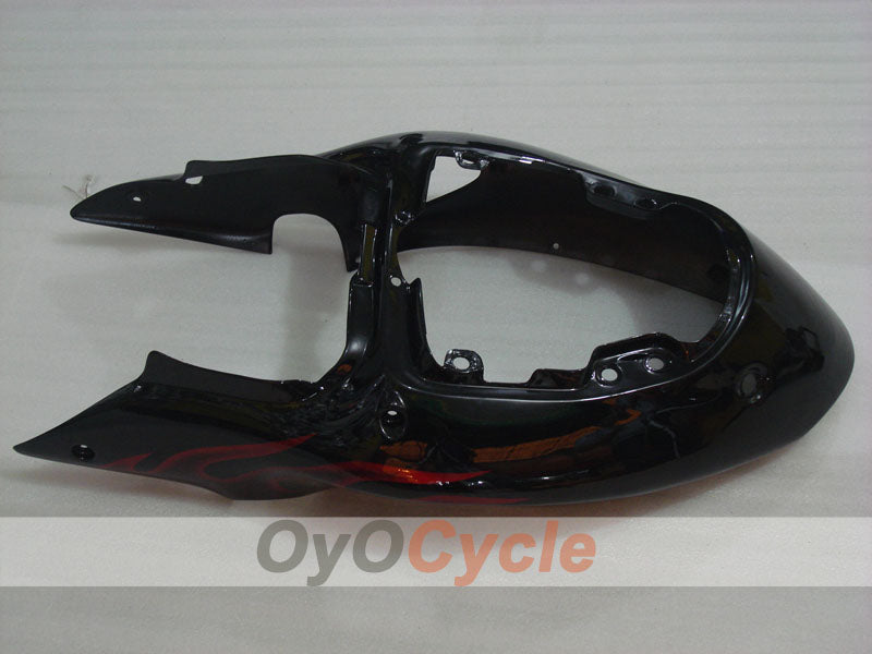 Kit de carénage à injection pour GSXR1300 Hayabusa 99-07 - Rouge, noir - Flammes #OYO87902664