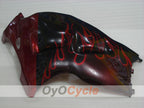 Kit de carénage à injection pour GSXR1300 Hayabusa 99-07 - Rouge, noir - Flammes #OYO87902664