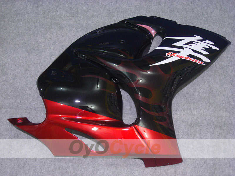 Kit de carénage à injection pour GSXR1300 Hayabusa 08-20 - Rouge, noir - Flammes #OYO87902668