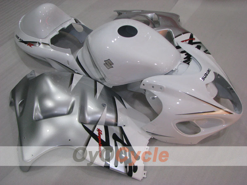 Kit de carénage à injection pour GSXR1300 Hayabusa 99-07 - Blanc, argenté - Style d'origine #OYO87902673