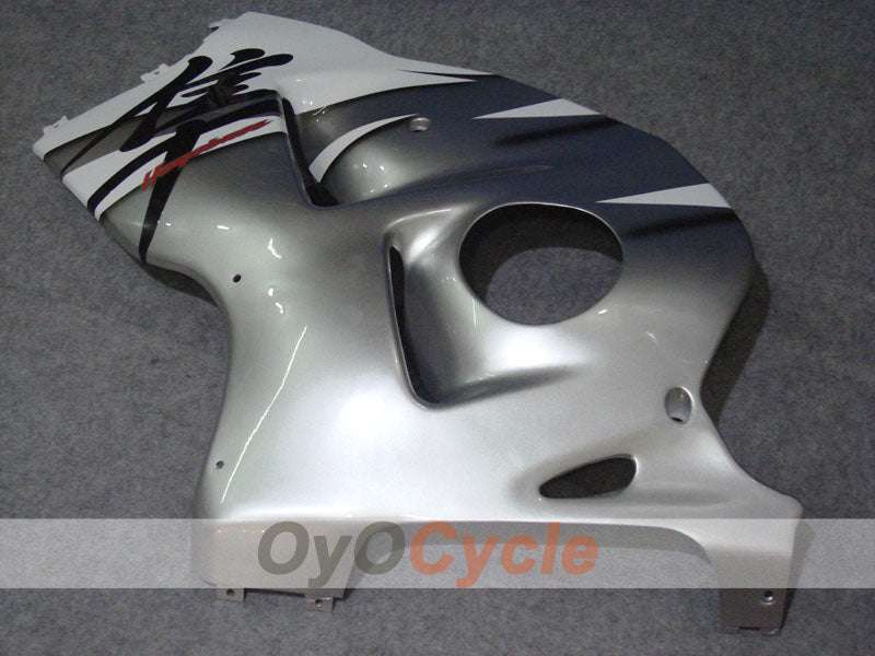 Kit de carénage à injection pour GSXR1300 Hayabusa 99-07 - Blanc, argenté - Style d'origine #OYO87902674