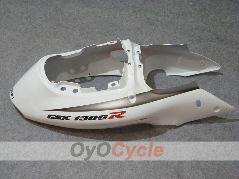 Kit de carénage à injection pour GSXR1300 Hayabusa 99-07 - Blanc, argenté - Style d'origine #OYO87902674