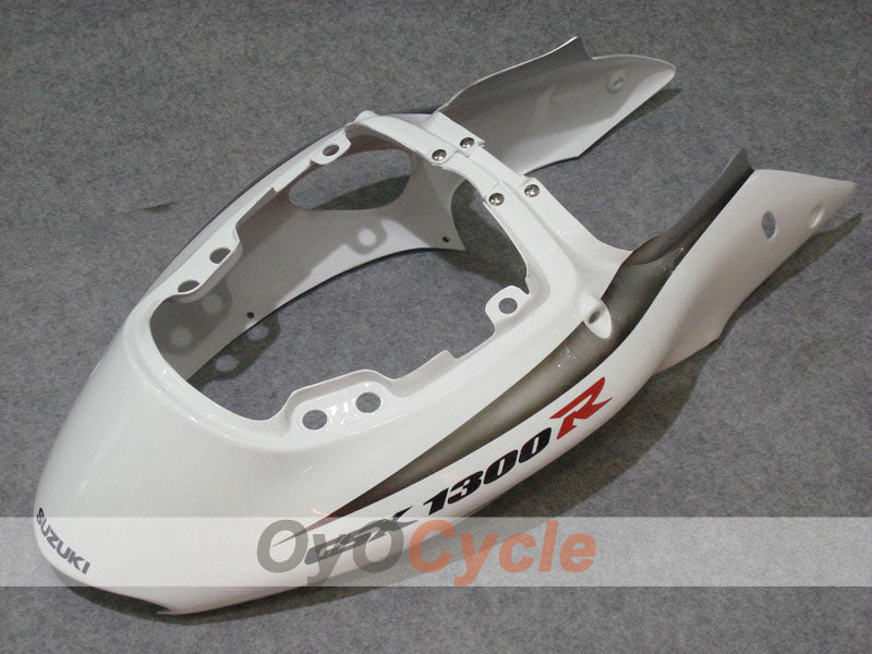 Kit de carénage à injection pour GSXR1300 Hayabusa 99-07 - Blanc, argenté - Style d'origine #OYO87902674