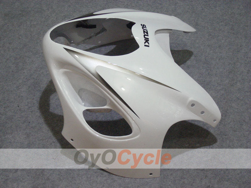 Kit de carénage à injection pour GSXR1300 Hayabusa 99-07 - Blanc, argenté - Style d'origine #OYO87902674