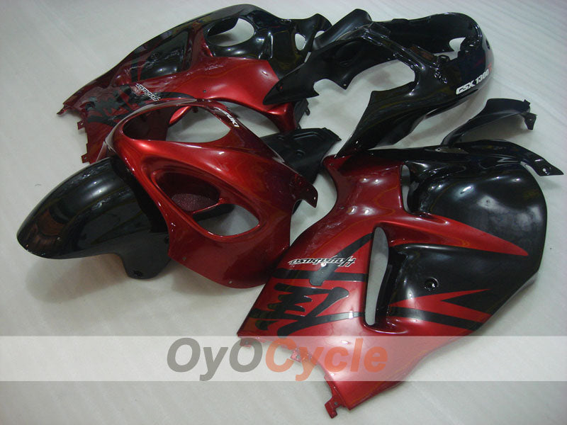 Kit de carénage à injection pour GSXR1300 Hayabusa 99-07 - Rouge, noir - Style d'origine #OYO87902681