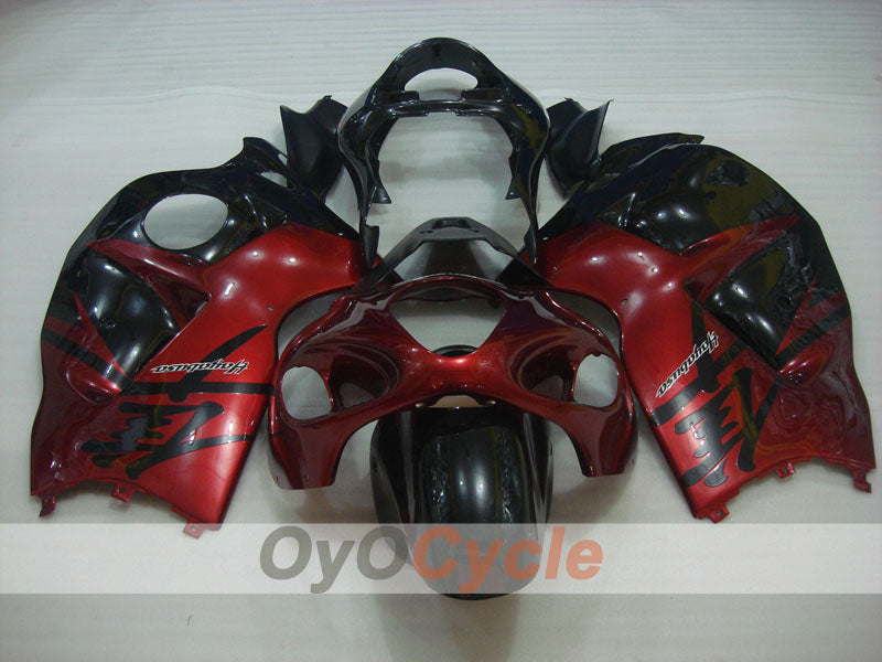 Kit de carénage à injection pour GSXR1300 Hayabusa 99-07 - Rouge, noir - Style d'origine #OYO87902681