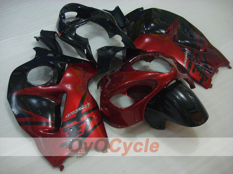 Kit de carénage à injection pour GSXR1300 Hayabusa 99-07 - Rouge, noir - Style d'origine #OYO87902681