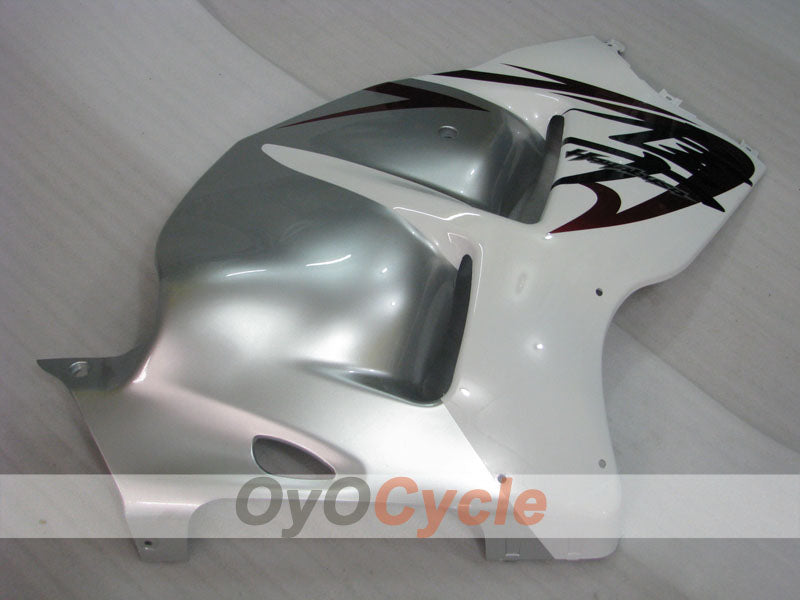Kit de carénages à injection pour GSXR1300 Hayabusa 99-07 - Blanc, argenté - Style d'origine #OYO87902682