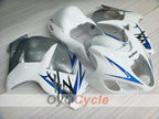 Kit de carénages à injection pour GSXR1300 Hayabusa 99-07 - Blanc, argenté - Style d'origine #OYO87902683