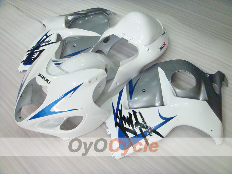 Kit de carénages à injection pour GSXR1300 Hayabusa 99-07 - Blanc, argenté - Style d'origine #OYO87902683 Image principale du produit
