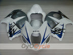 Kit de carénages à injection pour GSXR1300 Hayabusa 99-07 - Blanc, argenté - Style d'origine #OYO87902683