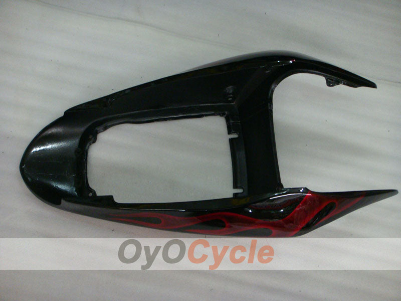 Kit de carénage injecté pour CBR900RR 929 de 00-01 - Rouge, noir - Flamme #OYO87902701