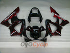 Kit de carénage injecté pour CBR900RR 929 de 00-01 - Rouge, noir - Flamme #OYO87902701