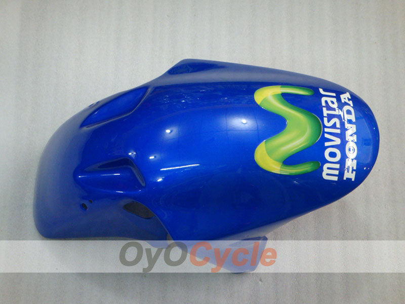 Kit de carénages moulés par injection pour CBR900RR 929 de 00-01 - Jaune, bleu - Movistar #OYO87902710