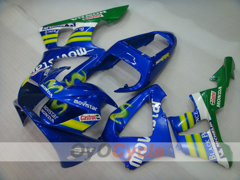Kit de carénages moulés par injection pour CBR900RR 929 de 00-01 - Jaune, bleu - Movistar #OYO87902710 Image secondaire du produit