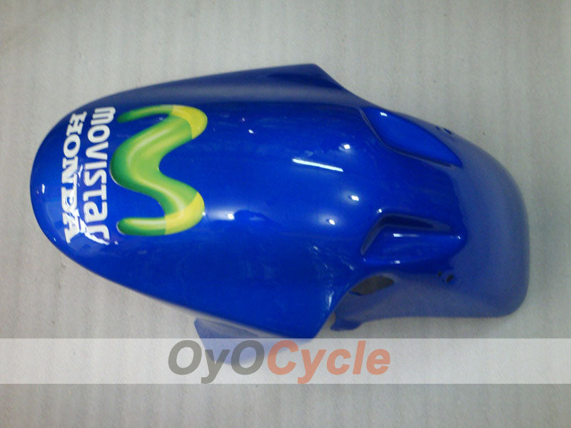 Kit de carénages moulés par injection pour CBR900RR 929 de 00-01 - Jaune, bleu - Movistar #OYO87902710