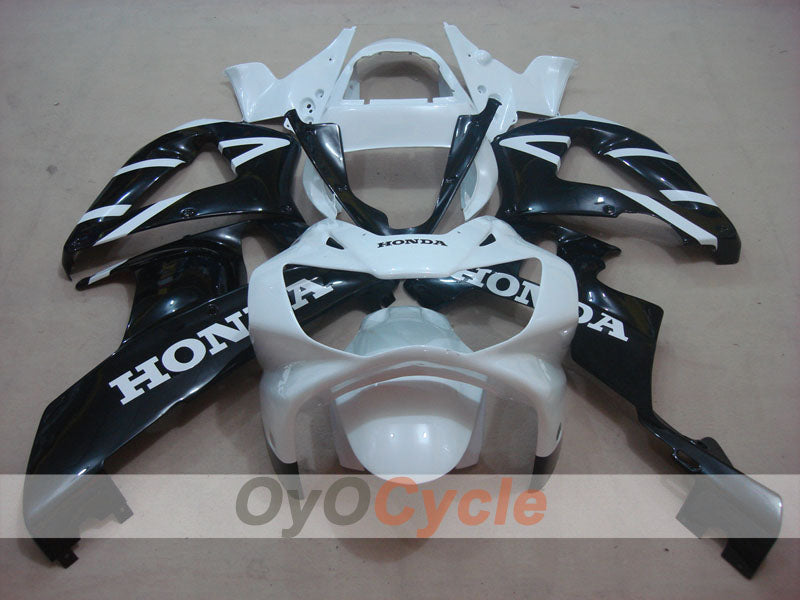 Kit de carénages moulés par injection pour CBR900RR 929 de 00-01 - Blanc, noir - Style d'origine #OYO87902711
