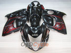 Kit de carénage à injection pour GSXR1300 Hayabusa 08-20 - Rouge, Noir - Flamme #OYO87904713