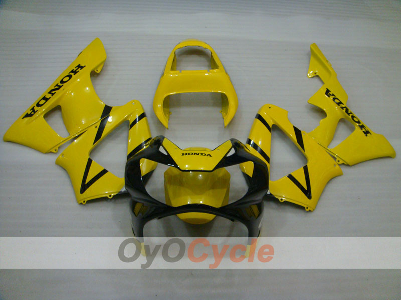 Kit de carénages moulés par injection pour CBR900RR 929 de 00-01 - Jaune, noir - Style d'origine #OYO87902716