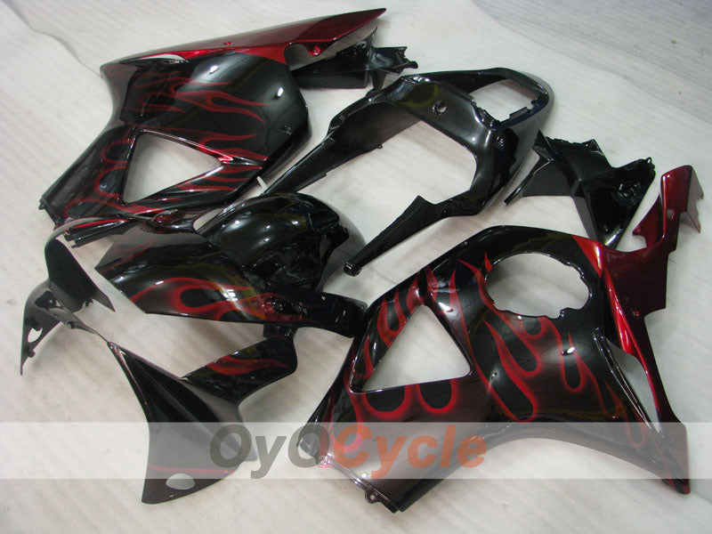 Kit de carénage à injection pour CBR900RR 954 02-03 - Rouge, Noir - Flamme #OYO87902731