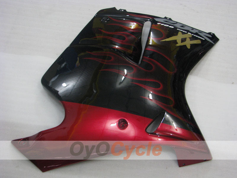 Kit de carénage à injection pour CBR1100XX 96-07 - Rouge, Noir - Flamme #OYO87902796