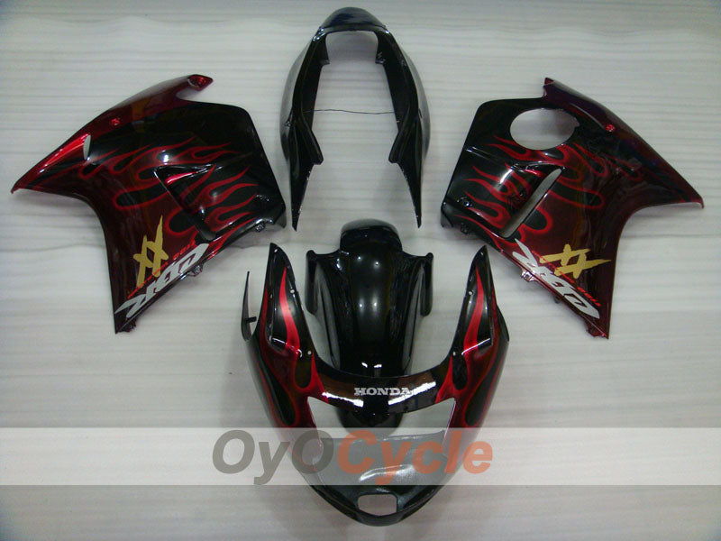 Kit de carénage à injection pour CBR1100XX 96-07 - Rouge, Noir - Flamme #OYO87902798