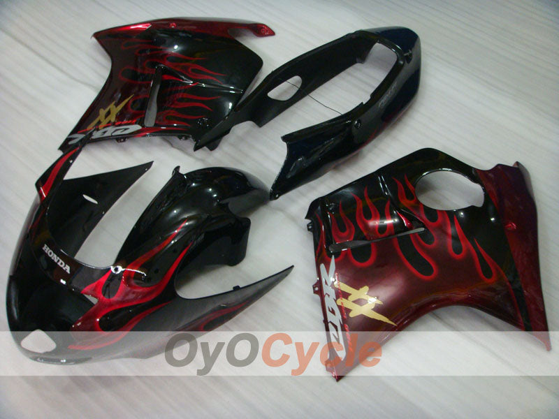 Kit de carénage à injection pour CBR1100XX 96-07 - Rouge, Noir - Flamme #OYO87902798