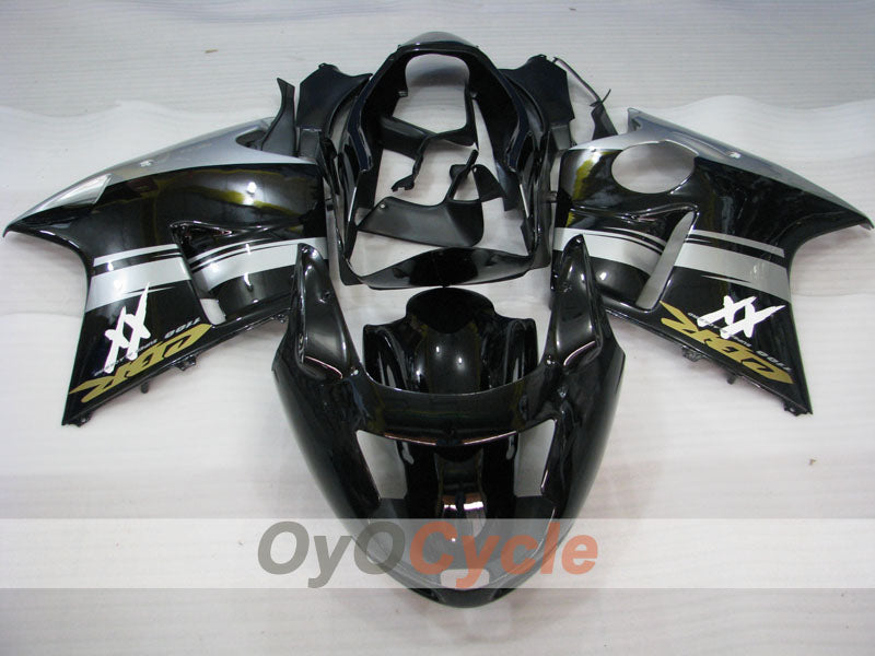 Kit de carénages à injection pour CBR1100XX 96-07 - Noir, argenté - Style d'origine #OYO87902813