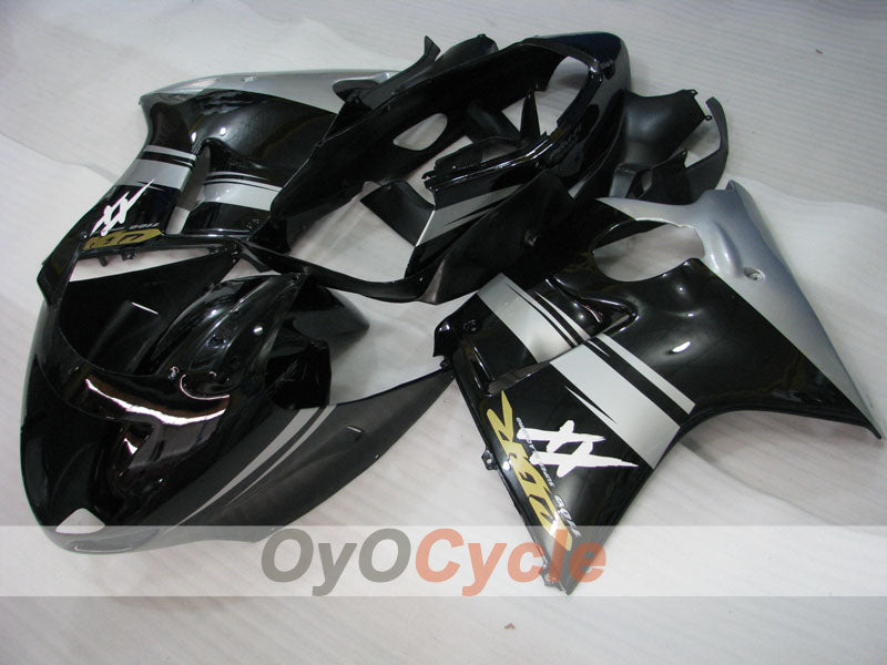 Kit de carénages à injection pour CBR1100XX 96-07 - Noir, argenté - Style d'origine #OYO87902813
