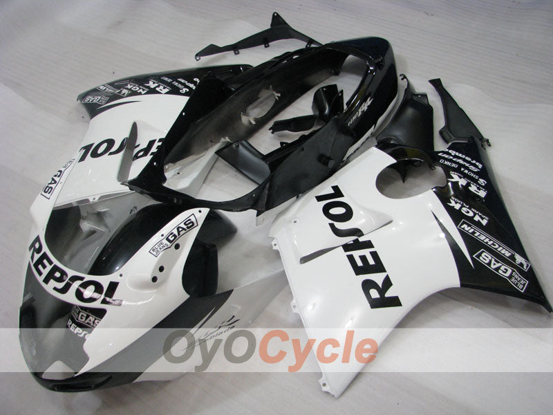 Kit de carénages à injection pour CBR1100XX 96-07 - Blanc, noir - Repsol #OYO87902817