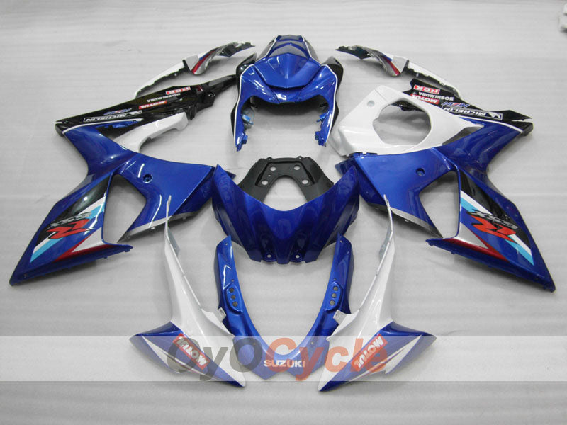 Kit de carénage à injection pour GSX R1000 09-16 - Bleu, Blanc - Style d'origine #OYO87902875