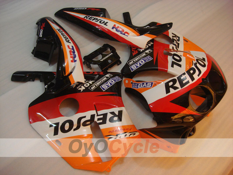 Kit de carénage à injection pour CBR250RR 90-94 - Rouge, orange - Repsol #OYO87902968